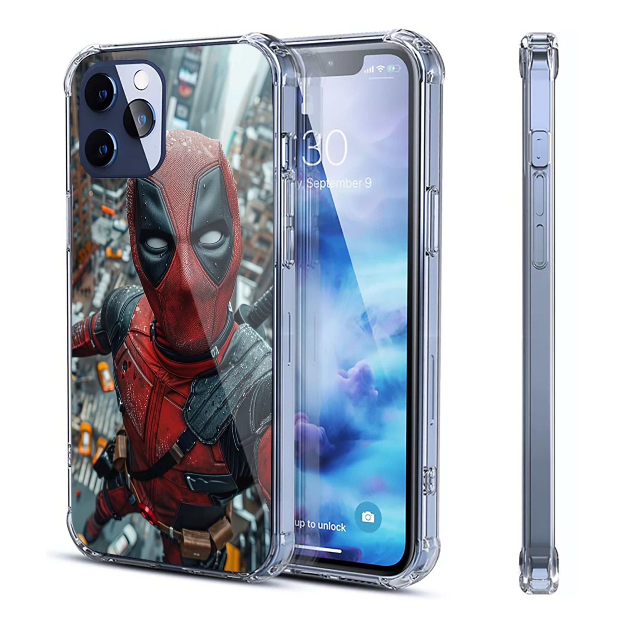 （画像用） Deadpool デッドプール 【iPhone 12シリーズ対応】透明スマホケース（クリアソフトケース）
